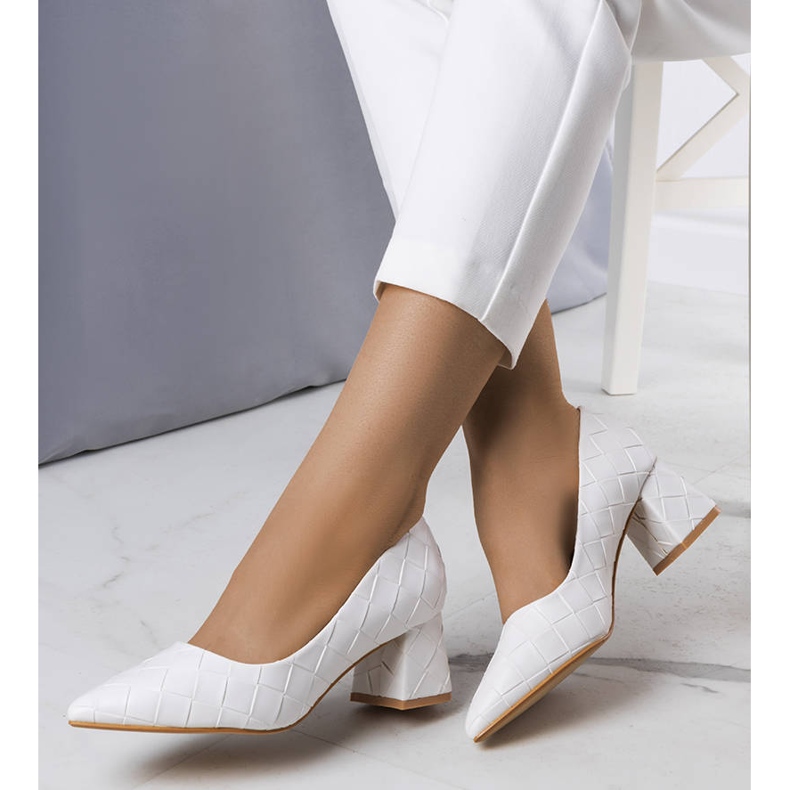 BM Escarpins blancs à talons Migne blanche 1