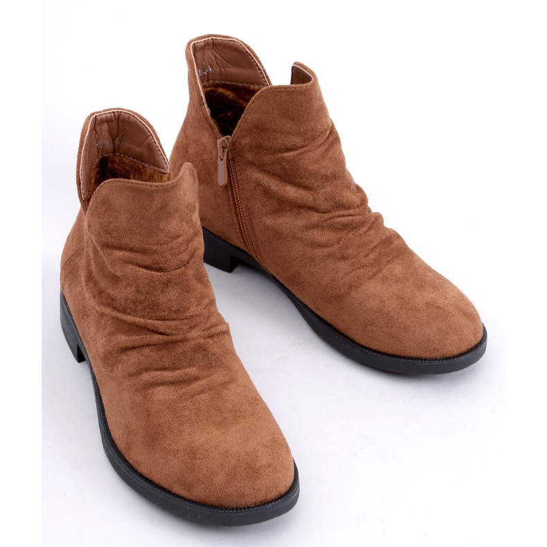 Boots à découpes en daim camel ST-21 Camel brun 1
