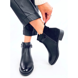 Chelsea boots femme pleine fleur et suède, Amil Noir le noir 1