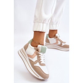 PG1 Chaussures De Sport Compensées Femme Blanc Et Beige Neva blanche 2 PG1 Chaussures De Sport Compensées Femme Blanc Et Beige Neva blanche 2