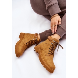 Bottes isolées à lacets camel pour femmes brun 5