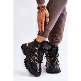 Bottes Sport Isolées Femme Trappeurs Lacets Noir Bastini 1