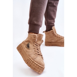 PM1 Baskets Suede Hautes Isolées Beige Evren 2