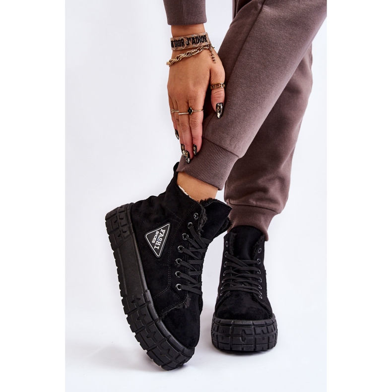 PM1 Baskets Suede Hautes Isolées Noir Evren 1
