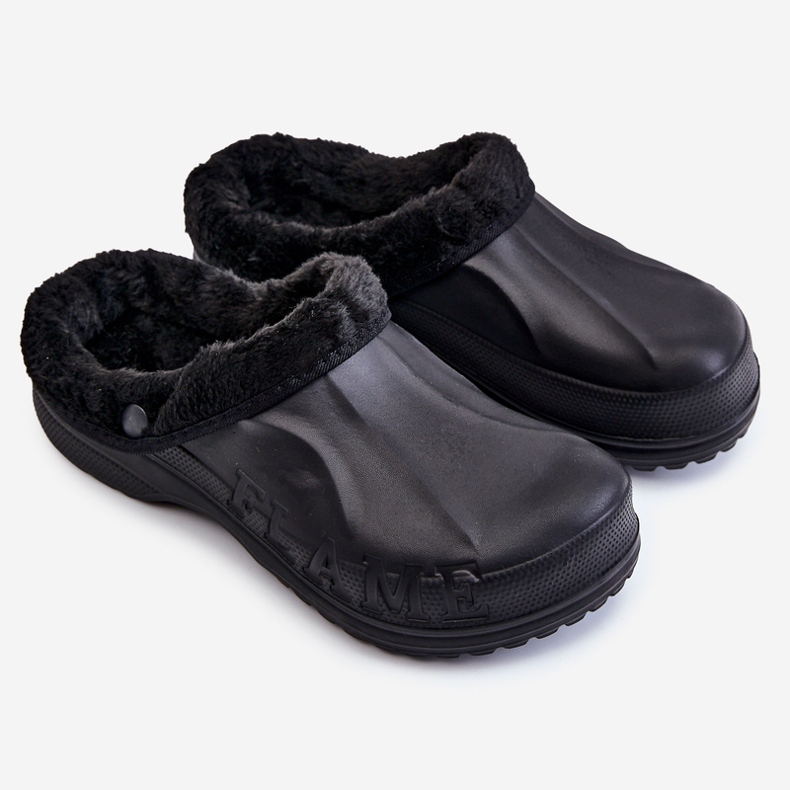 PM2 Claquettes Warm Crocs Homme Noir Calmo 1