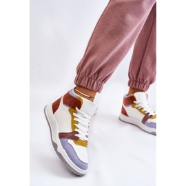 BM Chaussures de sport hautes pour femmes Baskets Multicolore Rumor blanc violet 2