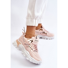 PA1 Chaussures De Sport Pour Femme Lacées Sur La Plateforme Rose Minea 1