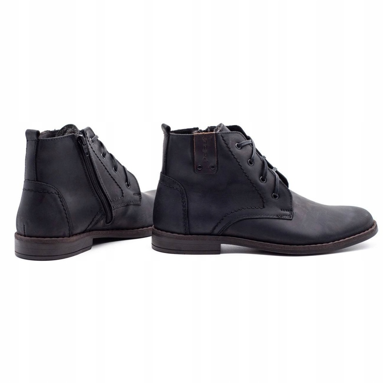 Polbut Bottes d'hiver pour hommes noires c20 2