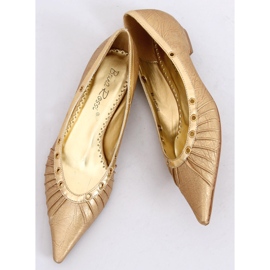 Ballerines avec ruban autour de la cheville 391029-2 Bronze jaune 6