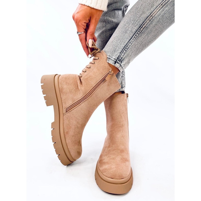 Bottes en daim Bobbie L.KHAKI beige 1