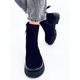 Bottes Bobbie en daim noir 1