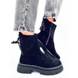 Bottes Bobbie en daim noir le noir 2