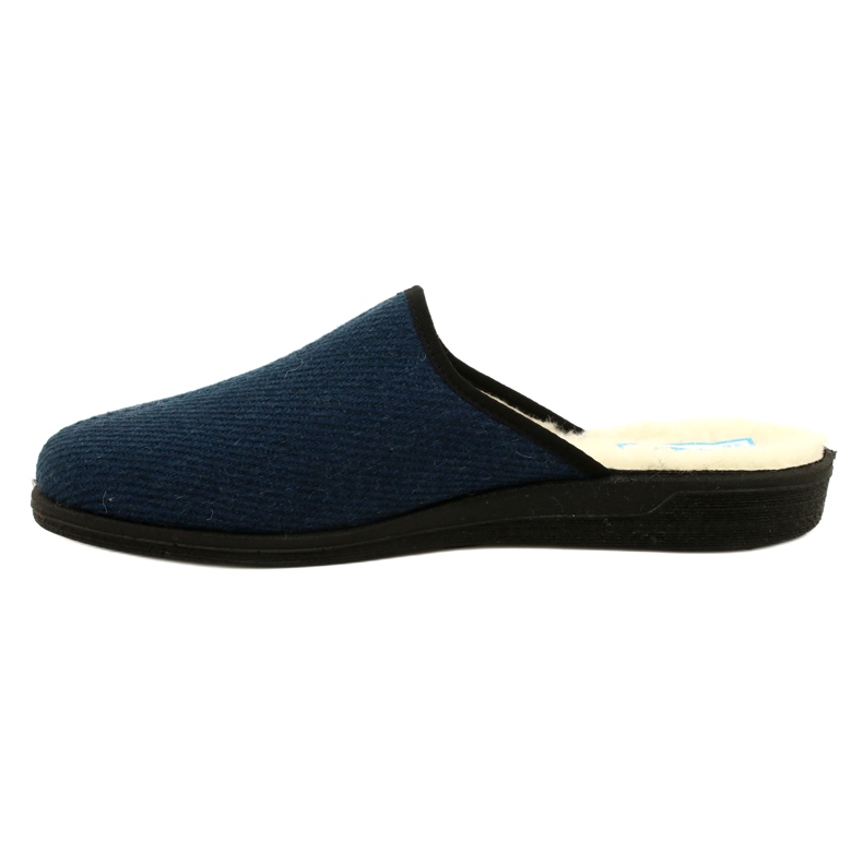 Befado chaussons homme isolés en fourrure de mouton pu 000M325, bleu marine 2