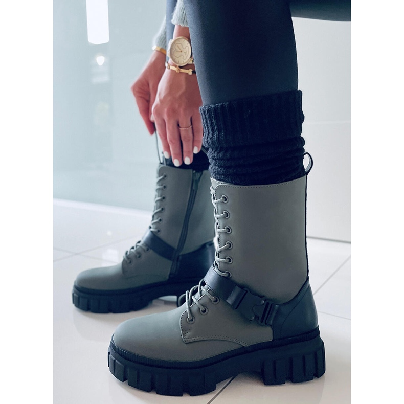 BM Bottines plates à lacets Kieran Green vert 2