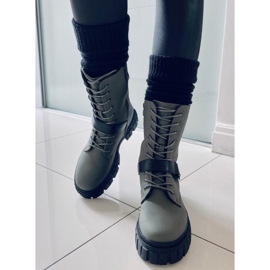 BM Bottines plates à lacets Kieran Green vert 5