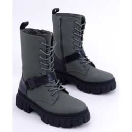 BM Bottines plates à lacets Kieran Green vert 4