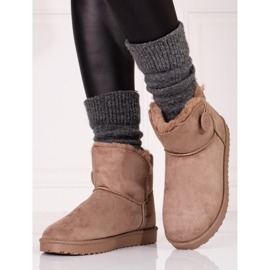 Bottes de neige chaudes pour femmes Shelovet marron avec un bouton brun 1 Bottes de neige chaudes pour femmes Shelovet marron avec un bouton brun 1
