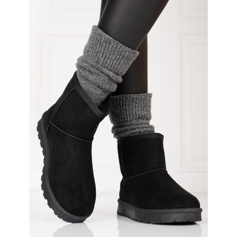 Bottes de neige Shelovet pour femmes noires le noir 1