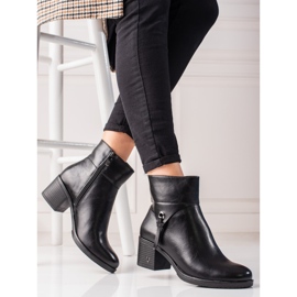 W. Potocki Bottes pour femmes Potocki sur un large poteau noir le noir 1