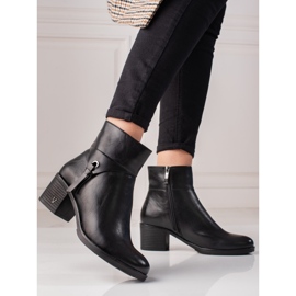 W. Potocki Bottes pour femmes Potocki sur un large poteau noir le noir 2
