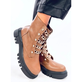 Bottes militaires Lopez Taupe brun 2
