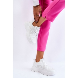 BM Baskets Plateformes Classiques Blanc Larec blanche 3