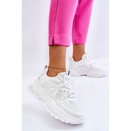 BM Baskets Plateformes Classiques Blanc Larec blanche 2