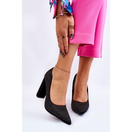 Escarpins En Daim Avec Clous Décoratifs Doris Noirs 1