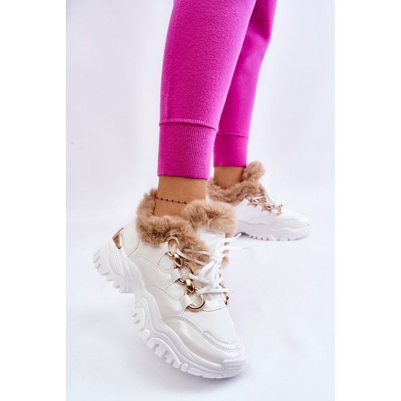 Chaussures de sport isolées pour femmes à lacets blanches Kerberos 2