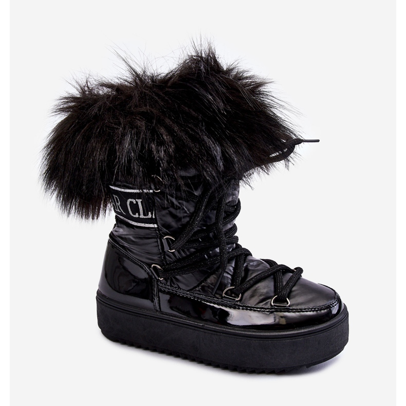 PM1 Bottes de Neige Isolées Enfant Lacets Noir Colioris 1