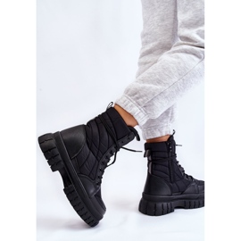 PA1 Bottes pour femmes à lacets chauffants Noir Ariadna le noir 4