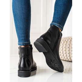 TRENDI Bottes noires à la mode le noir 1