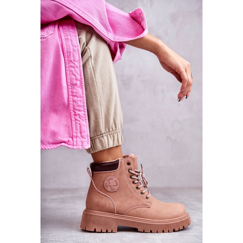 News Bottes chaudes en cuir Rose Felizia Trappers 1
