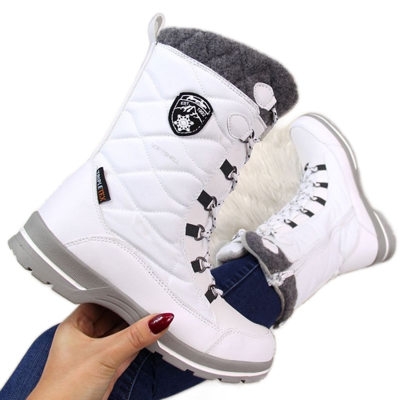 Bottes de neige imperméables American Club W AM516B blanc 1