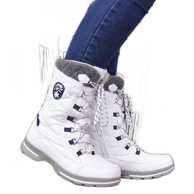 Bottes de neige imperméables American Club W AM516B blanche 2