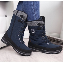 Bottes de neige imperméables American Club W AM516C bleu 2