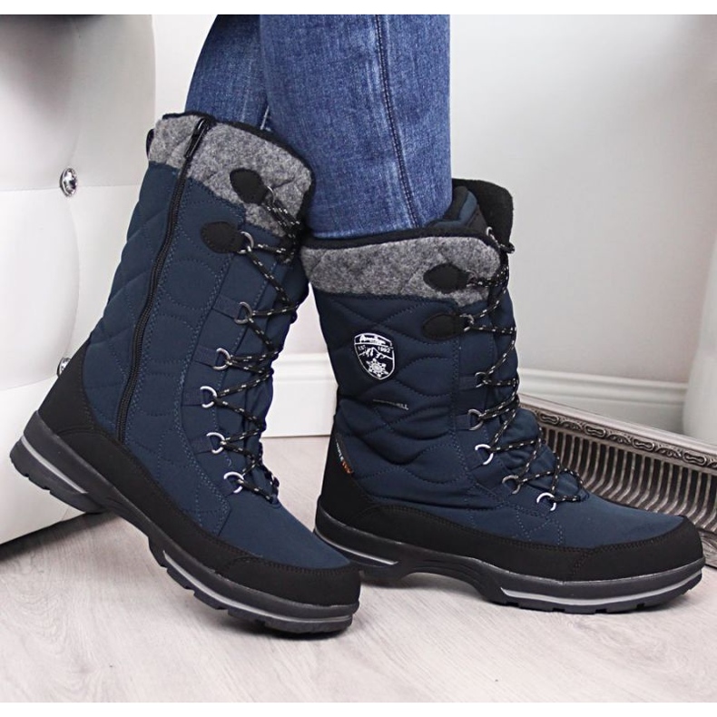 Bottes de neige imperméables American Club W AM516C bleu 2