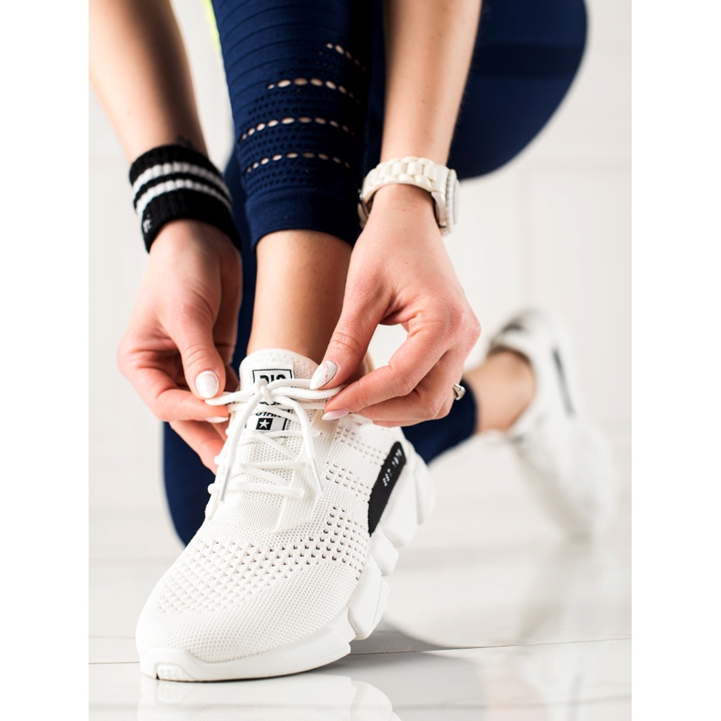 Baskets Femme Ajourées Big Star JJ274271 blanche 2 Baskets Femme Ajourées Big Star JJ274271 blanche 2