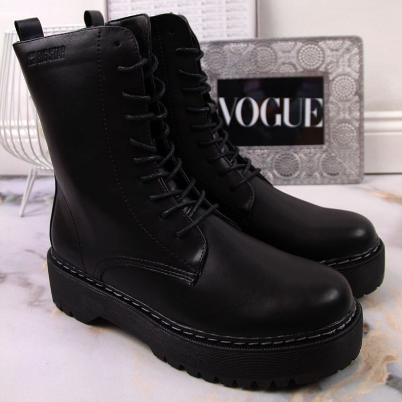 Bottes sur la plateforme Big Star W INT1738 noir 1