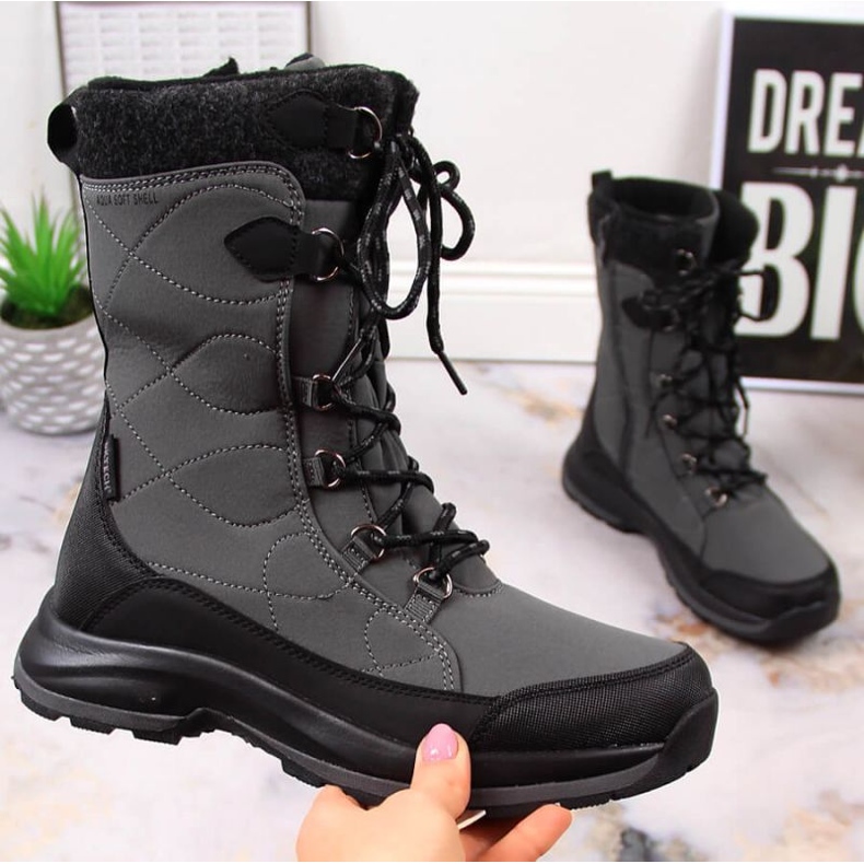 DC Bottes de neige imperméables Dk W 2105 DK61C noir gris 1