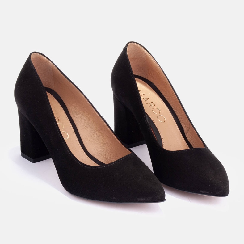 Marco Shoes Escarpins en daim le noir 1