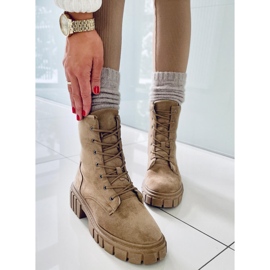 PA1 Bottines à lacets Kelis Kaki beige 2
