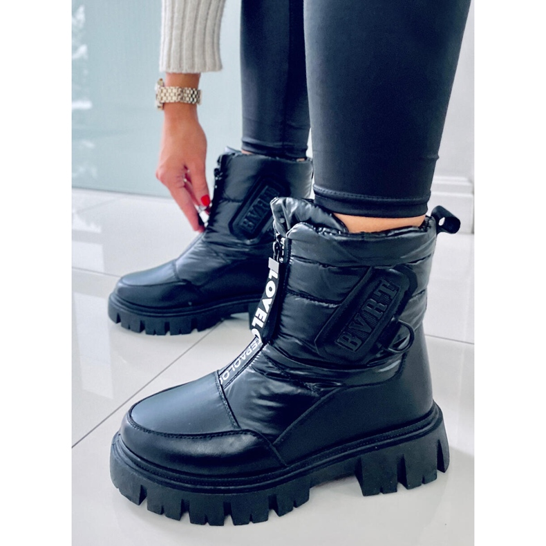 PA1 Bottes de neige femme Wells Black noir 1