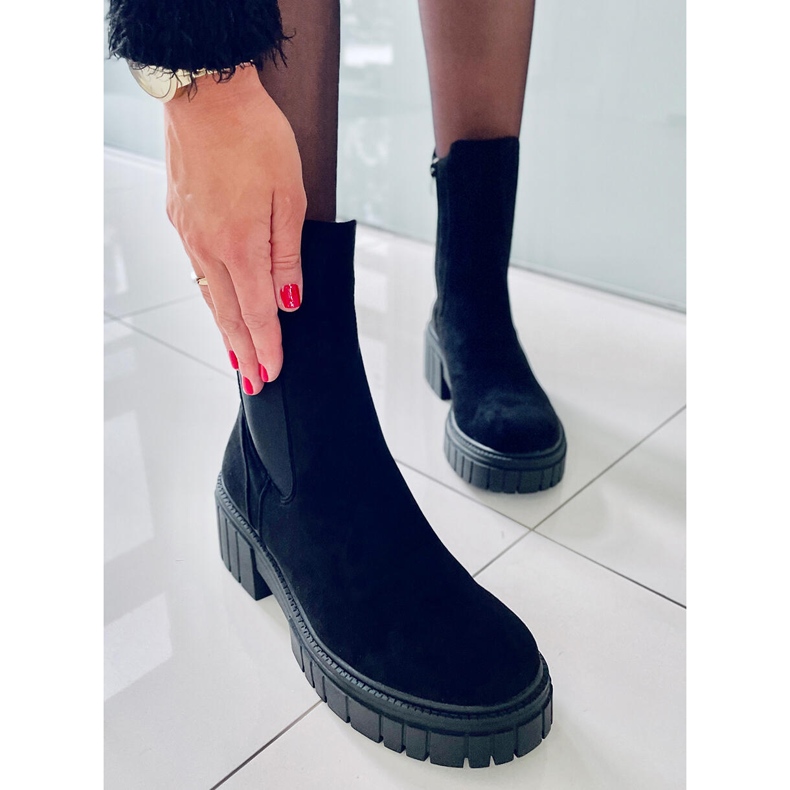 Bottines Chelsea à tige haute Colbie Noir 2