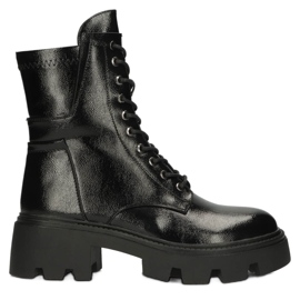 Boots isolés brillants des femmes Filippo DBT4095 Black le noir 1