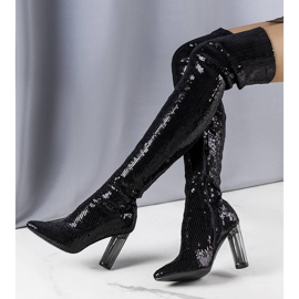 BM Bottes à sequins noirs Kannon le noir 1