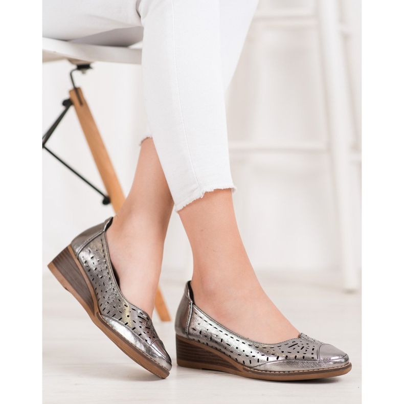 Pompes sur le coin Vinceza gris 1