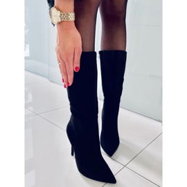 BM Bottes à talons hauts en daim classiques Marissa Noir le noir 4