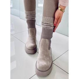 PA1 Bottines élastiquées Winters Kaki gris 1