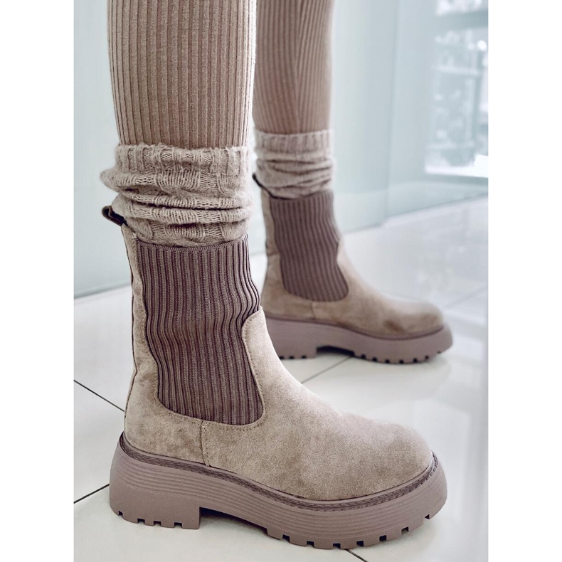 PA1 Bottines élastiquées Winters Kaki gris 2